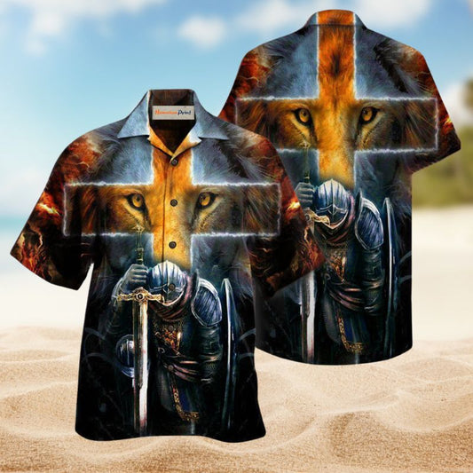 Warrior Of Christ Lion Cross Edition – Hawaiian Shirt