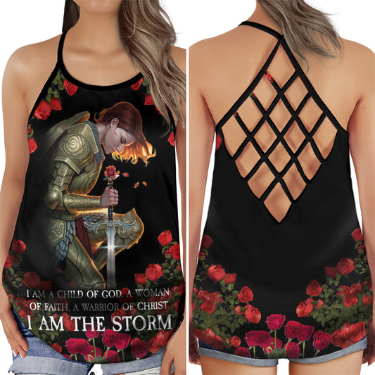 Strong Faith Woman Warrior Mindset - Hollow Tank Top