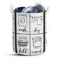 S: 17.72”x13.78” (45x35 cm) Wash Dry Fold Repeat - Laundry Basket - Owls Matrix LTD