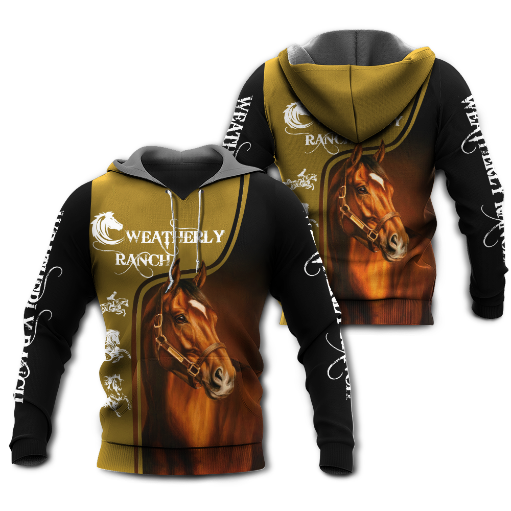 Horse Love Horse Green For Ray - 3D Hoodie