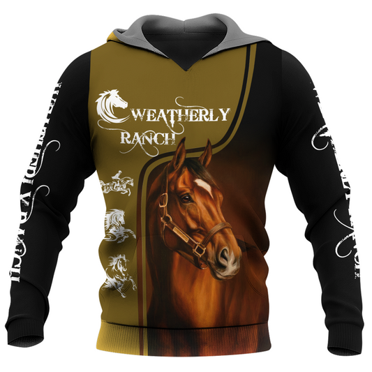 Horse Love Horse Green For Ray - 3D Hoodie