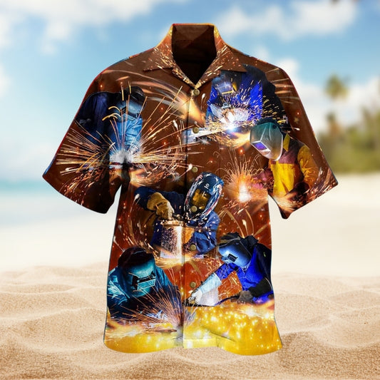 Welder Works Hard Love It Limited Edition - Hawaiian Shirt - HAWS04FNN100821