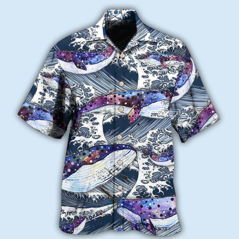 Whale Waves Ocean Style – Hawaiian Shirt