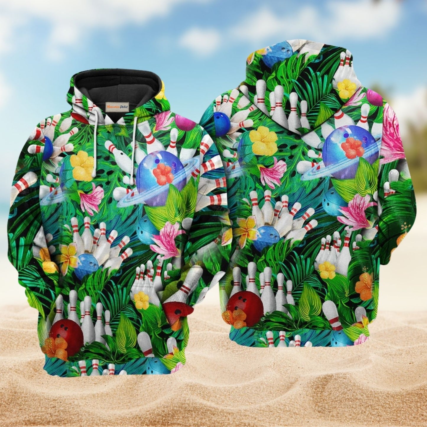 What Happens At Bowling Quote - 3D Hoodie