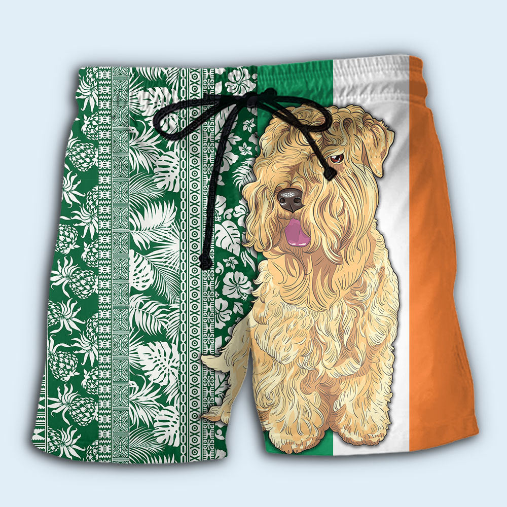 Wheaten Terrier Tropical Leaf Dog Lover – Beach Short