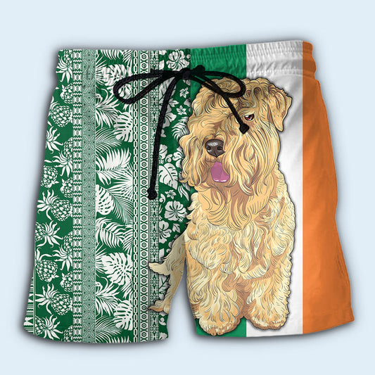 Wheaten Terrier Tropical Leaf Dog Lover – Beach Short