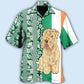 Wheaten Terrier Tropical Leaf Style – Hawaiian Shirt