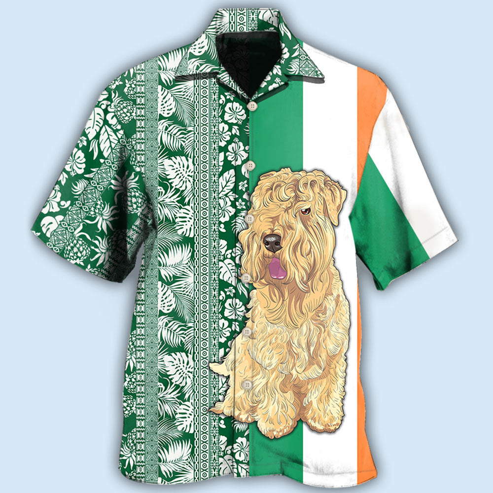 Wheaten Terrier Tropical Leaf Style – Hawaiian Shirt