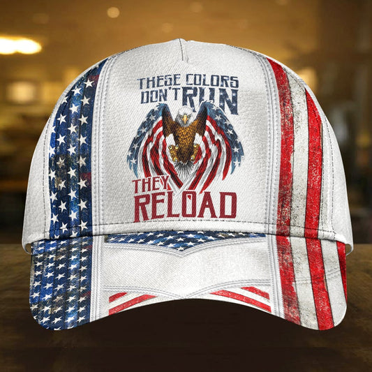 White American Eagle Colors Never Run – Classic Cap