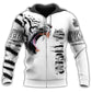White Tiger Skin Powerful Style - 3D Hoodie