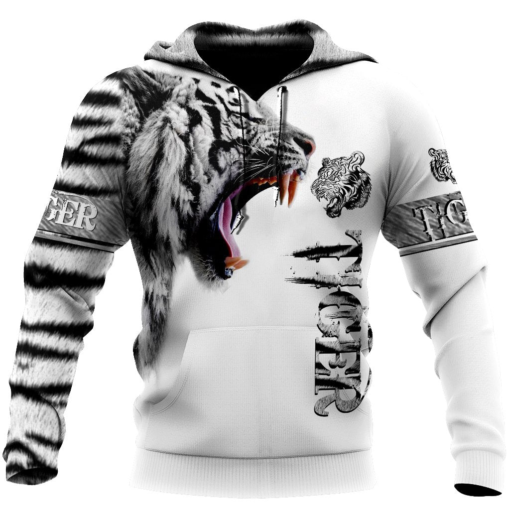 White Tiger Skin Art – 3D Hoodie