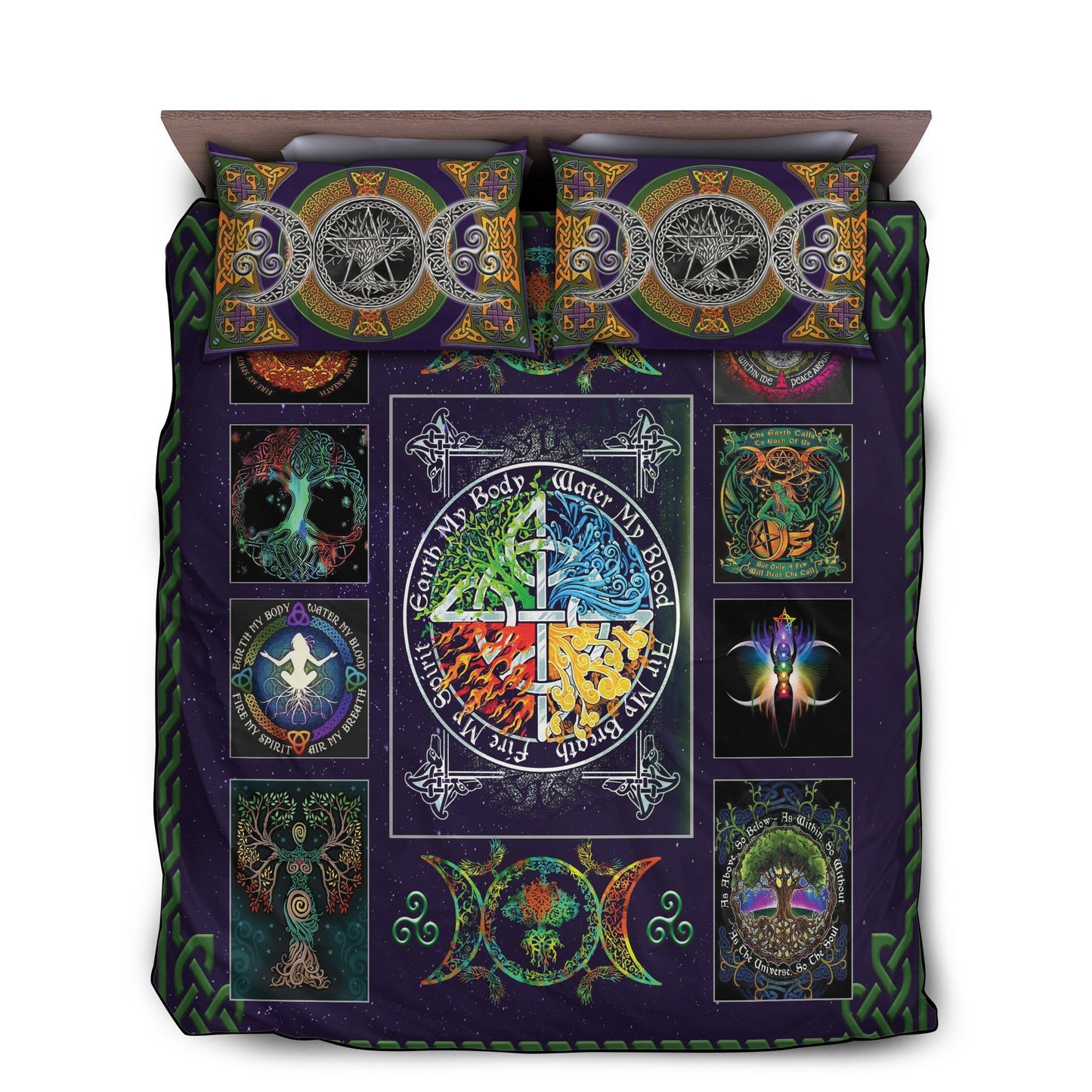 Wicca Witch Pagan Bedding Cover For Cozy Bedroom Decor