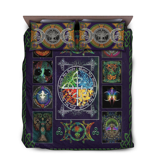 Wicca Witch Pagan Bedding Cover For Cozy Bedroom Decor