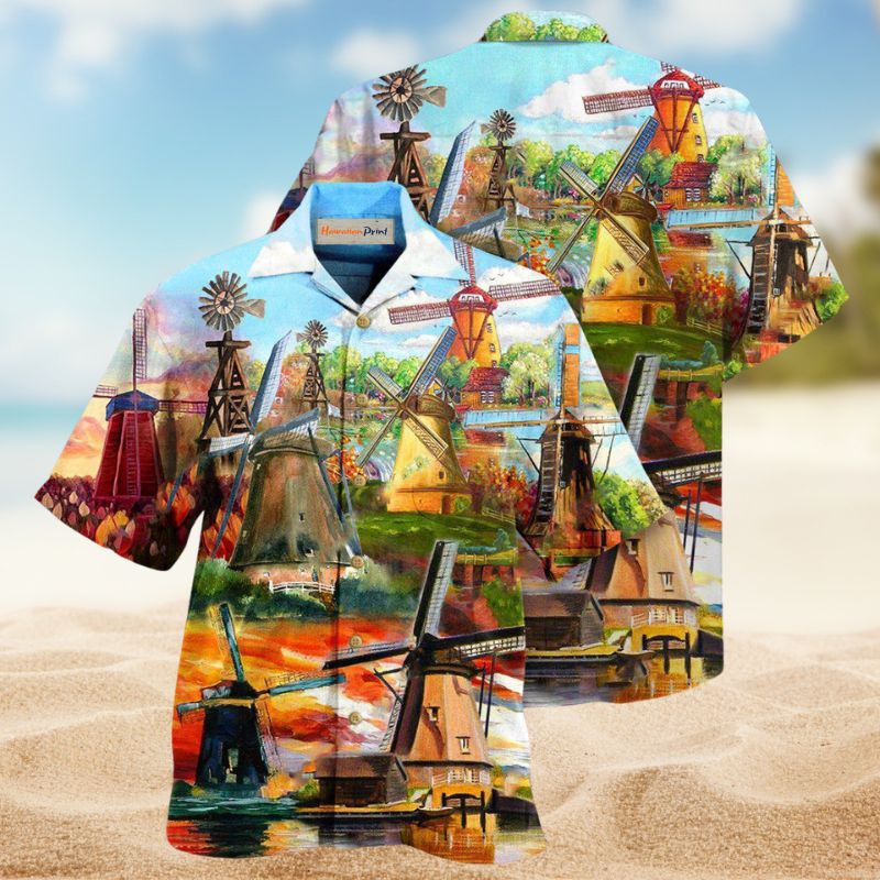 Windmill Peaceful Scenery Edition – Hawaiian Shirt