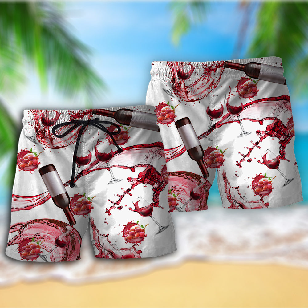 Red Wine Chill Night Lifestyle - Beach Short