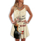 Easily Distracted By Wine – Women's Summer Sleeveless V-Neck Camisole Dress