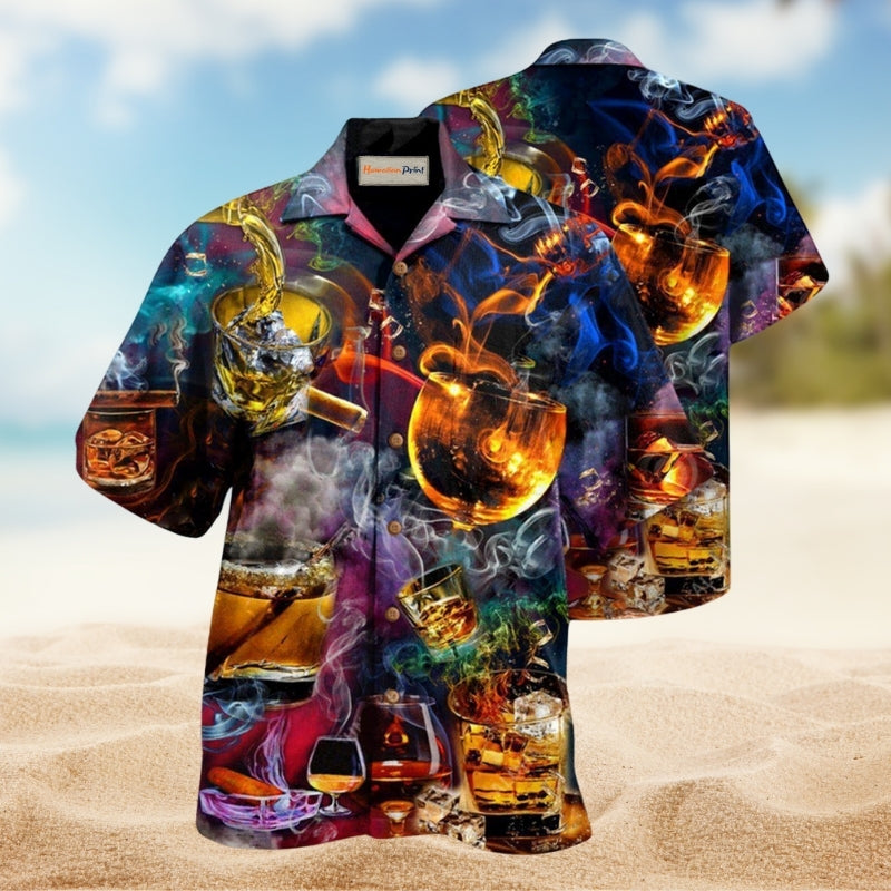 Wine Enjoy Special Drink At Night Edition – Hawaiian Shirt