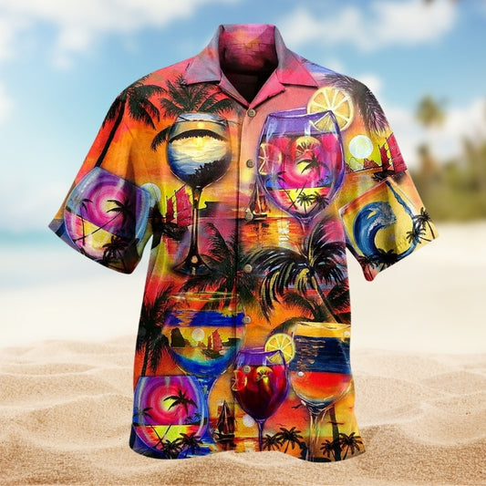 Wine It's Time For Wine And Hawaii Limited - Hawaiian Shirt - HAWS07FNN070621