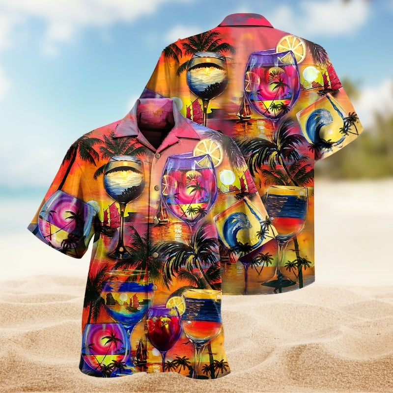 Wine It's Time For Wine And Hawaii Limited - Hawaiian Shirt - HAWS07FNN070621