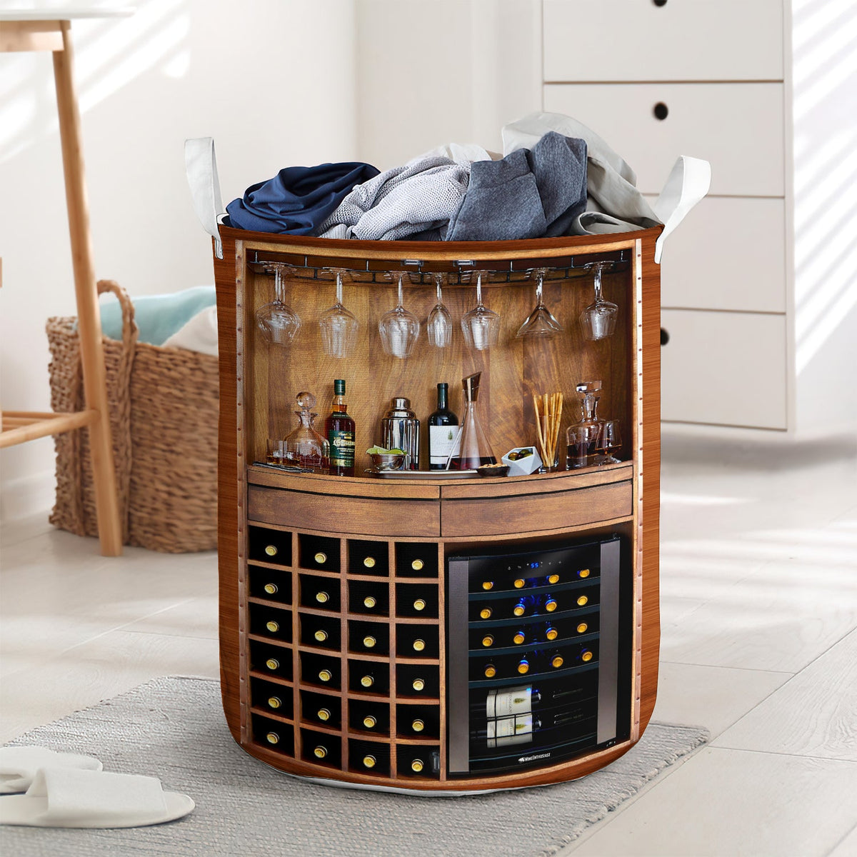 Wine Love - Laundry basket - LAUB02LIN190222-Owls Matrix