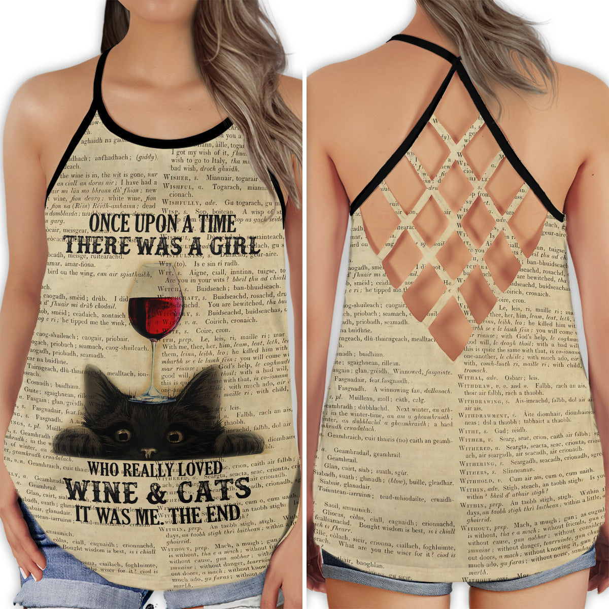 Wine So Good Cat Lover Charm - Hollow Tank Top
