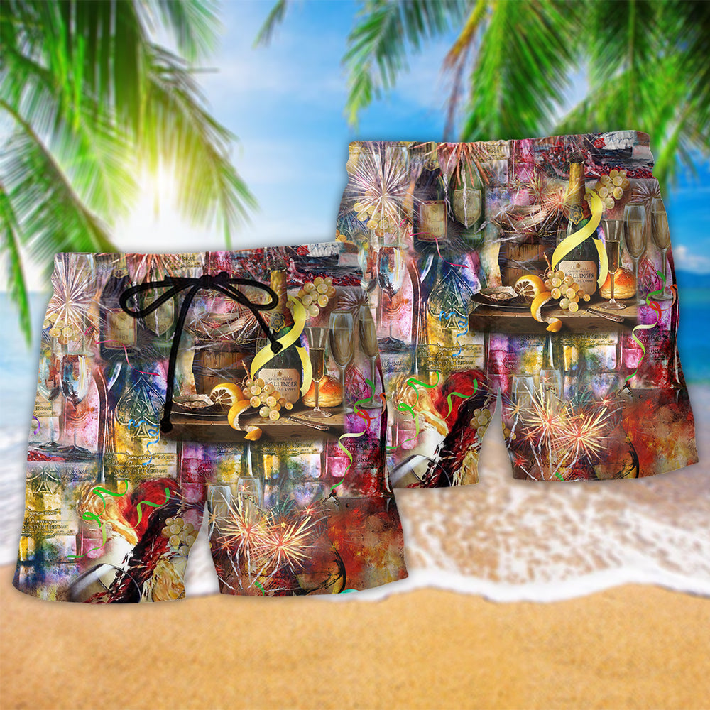 Sparkling Wine Glass Style – Beach Short