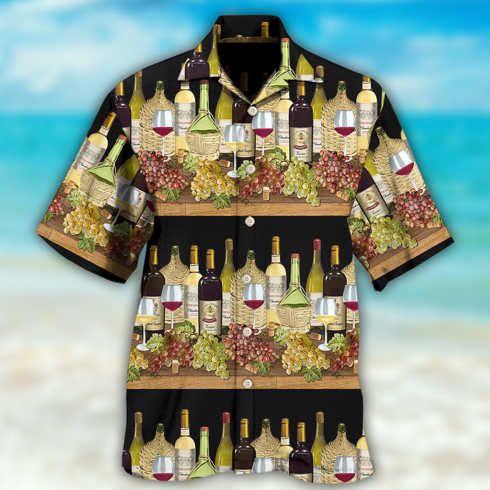 Wine Tasting Stripe Pattern - Hawaiian Shirt