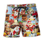 Whiskey Christmas Colorful Design – Beach Short