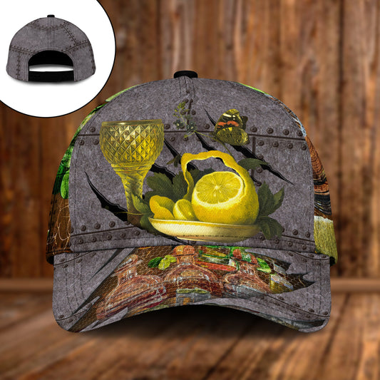 Wine Lemon Life Humor Quote Style – Classic Cap