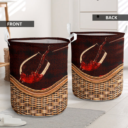 Wine rattan teaxture - Laundry basket-Owls Matrix