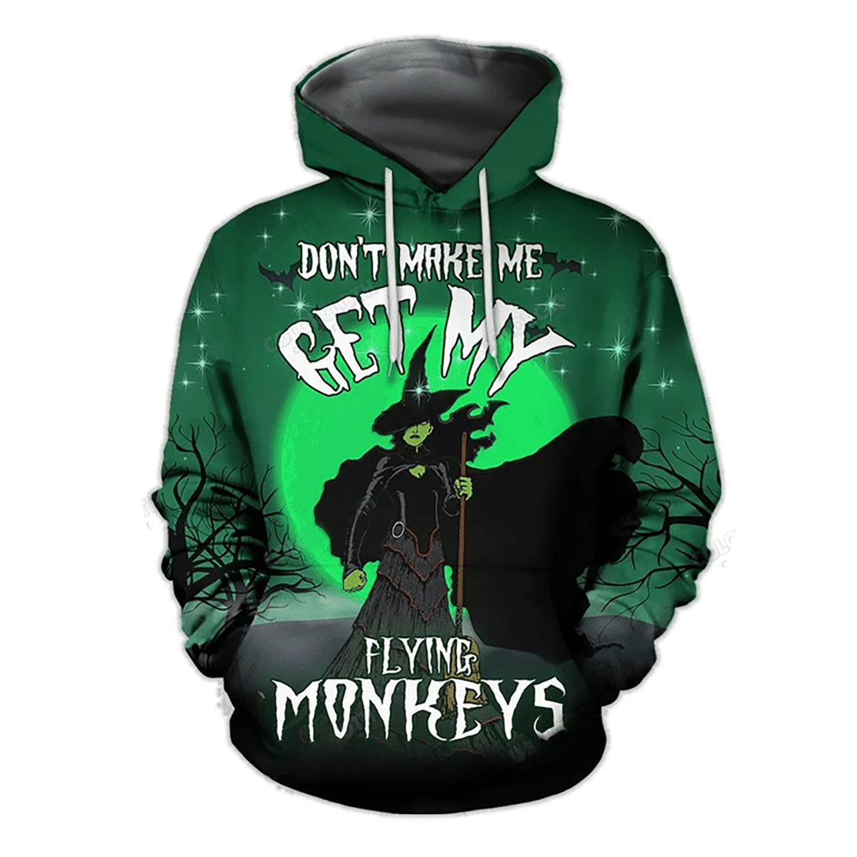 Flying Witch Monkeys Art – 3D Hoodie