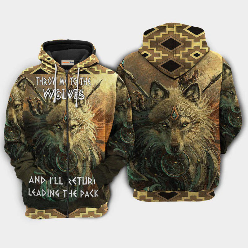 Wolf And I Will Return Quote Art – 3D Hoodie