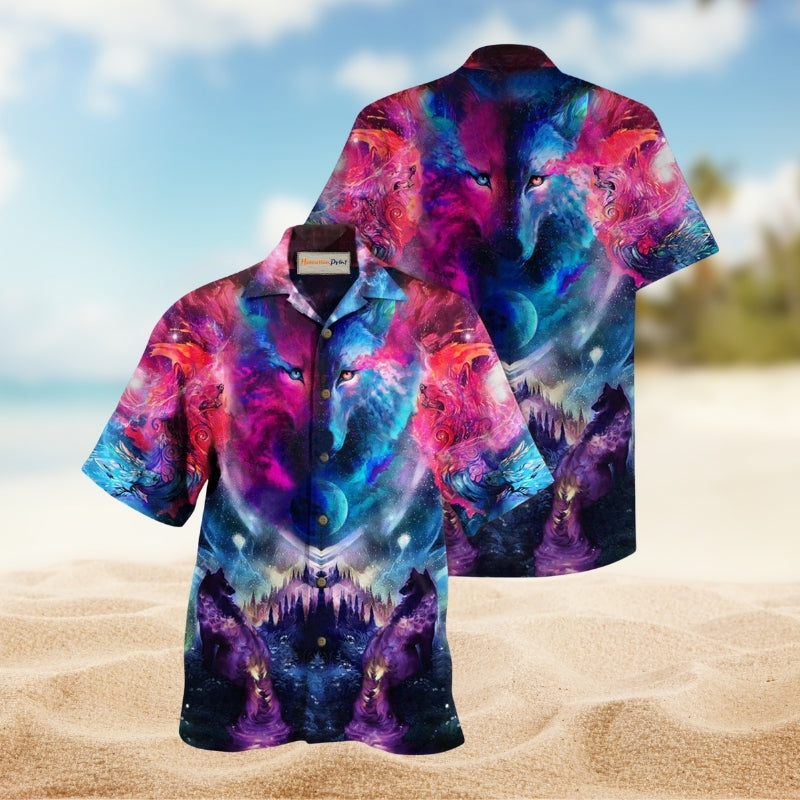 Wolf Colorful Loves Night Limited Edition – Hawaiian Shirt