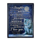 Wolf I Believe In You Daughter Gift I Love You 50 x 60 Inch Flannel Blanket For Cozy Bedroom And Sofa Decor
