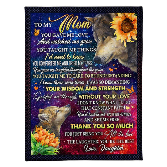 Wolf Endless Family Love 50 x 60 Inch Flannel Blanket For Cozy Bedroom And Sofa Decor