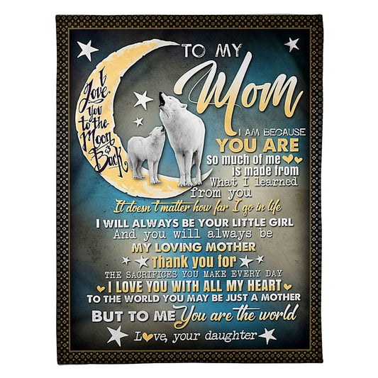 Wolf Endless Family Love You Are The World 50 x 60 Inch Flannel Blanket For Cozy Bedroom And Sofa Decor