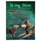 Wolf Lifelong Mother Love 50 x 60 Inch Flannel Blanket For Cozy Bedroom And Sofa Decor