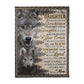 Wolf Big Hug Mom To Daughter 50 x 60 Inch Flannel Blanket For Cozy Bedroom And Sofa Decor
