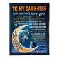 Wolf Never Forget That I Love You Daughter Gift 50 x 60 Inch Flannel Blanket For Cozy Bedroom And Sofa Decor