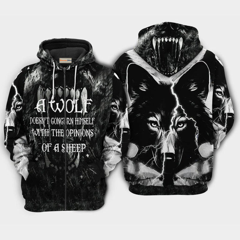 Wolf Opinions Of A Sheep Quote – 3D Hoodie