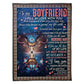 Wolf To My Boyfriend I Feel In Love With You 50 x 60 Inch Flannel Blanket For Cozy Bedroom And Sofa Decor