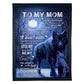 Wolf To My Mom Little Boy 50 x 60 Inch Flannel Blanket For Cozy Bedroom And Sofa Decor