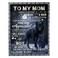 Wolf To My Mom Wolf You Are Appreciated 50 x 60 Inch Flannel Blanket For Cozy Bedroom And Sofa Decor