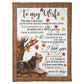 Wolf To My Wife The Day I Met You 50 x 60 Inch Flannel Blanket For Cozy Bedroom And Sofa Decor