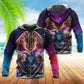 Wolf Dragon Red Blue Fantasy - 3D Hoodie