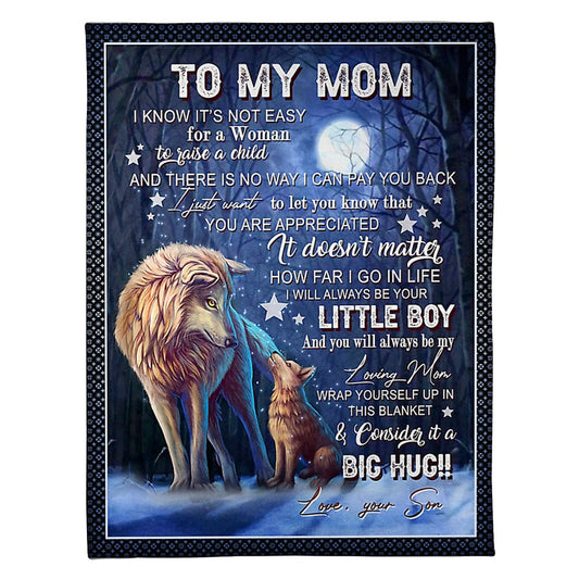 Wolf You Are The Best 50 x 60 Inch Flannel Blanket For Cozy Bedroom And Sofa Decor