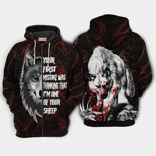 Wolf Your First Quote Art – 3D Hoodie