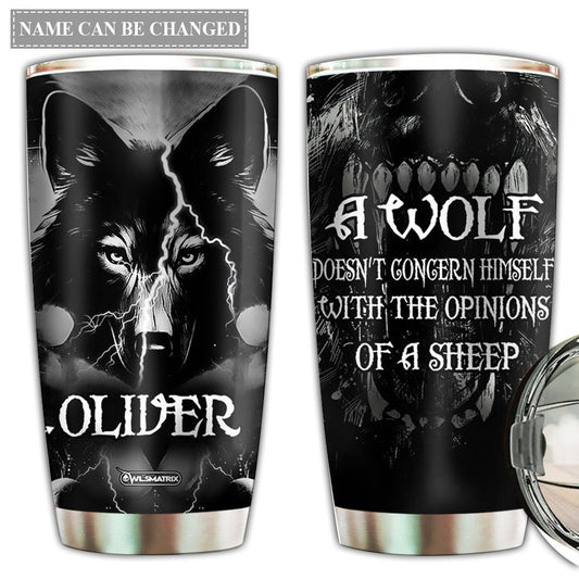 Wolf Strong Kindness Personalized 20 Oz Tumbler