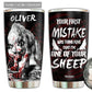 Wolf Kindness Your First Mistake Personalized 20 Oz Tumbler