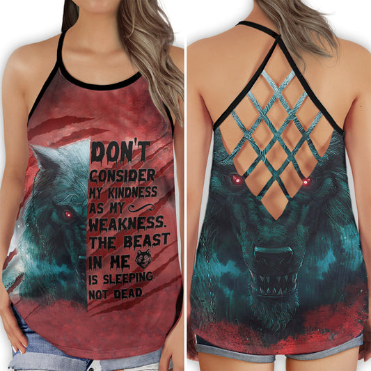 Wolf Kind Heart Wild Life Spirit - Hollow Tank Top